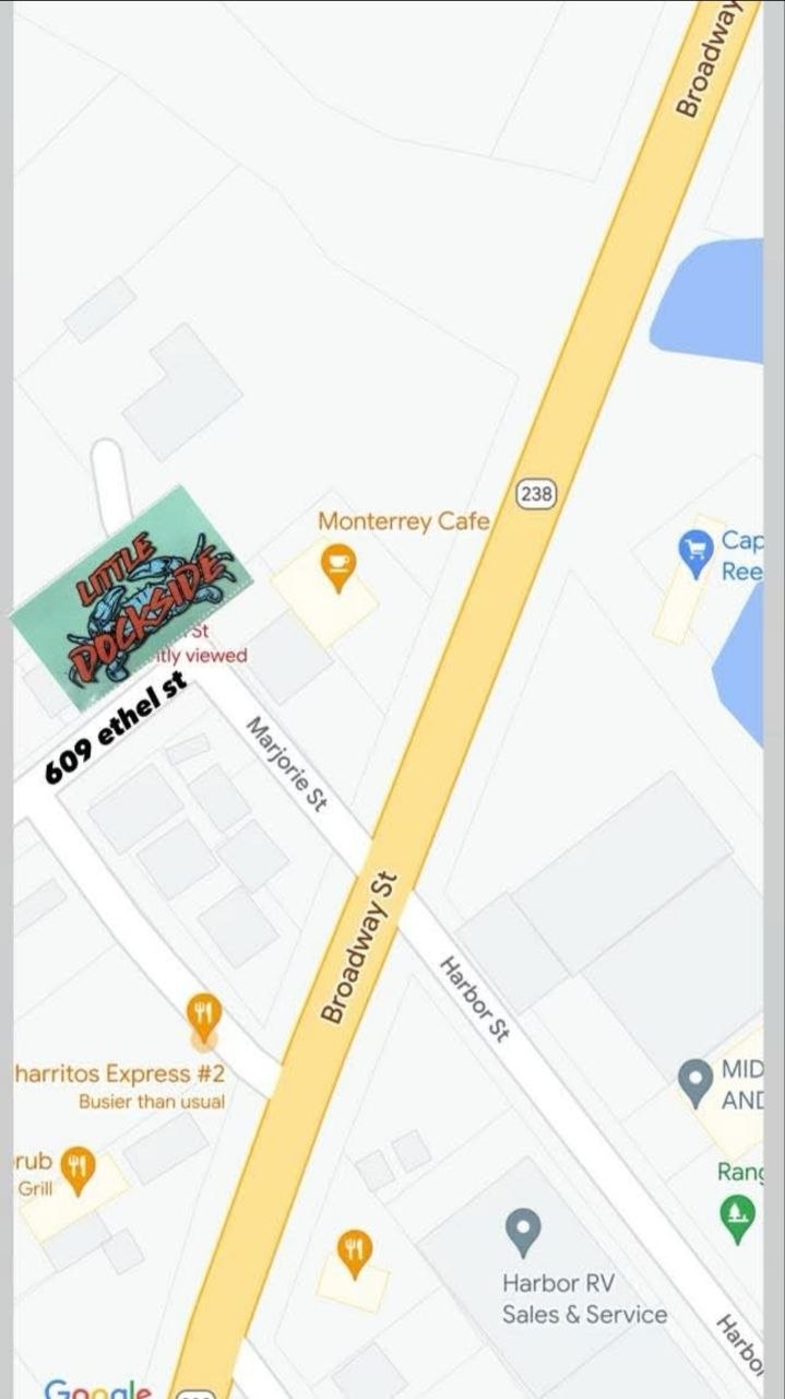 Map showing Little Dockside at 609 Ethel St Port Lavaca TX near Broadway